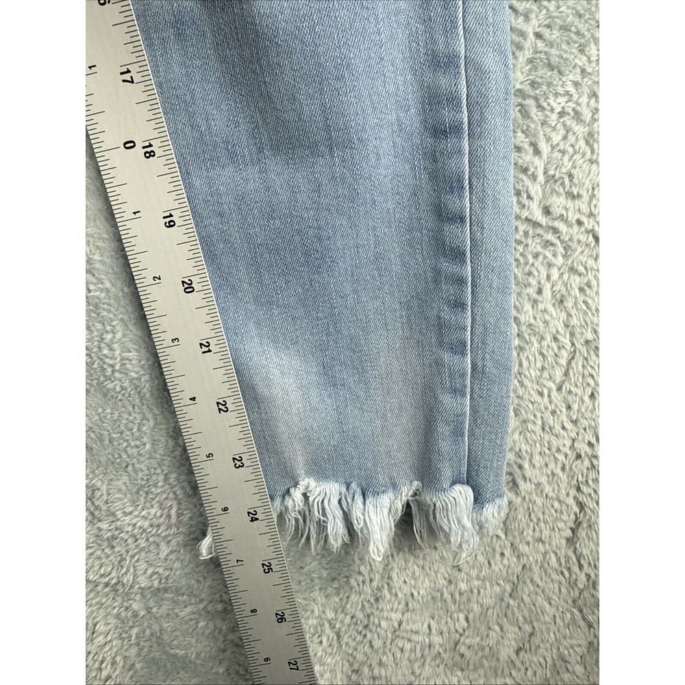 Angry Rabbit Light Washed Distressed Denim Blue Jeans JR Size 7 - Picture 9 of 11